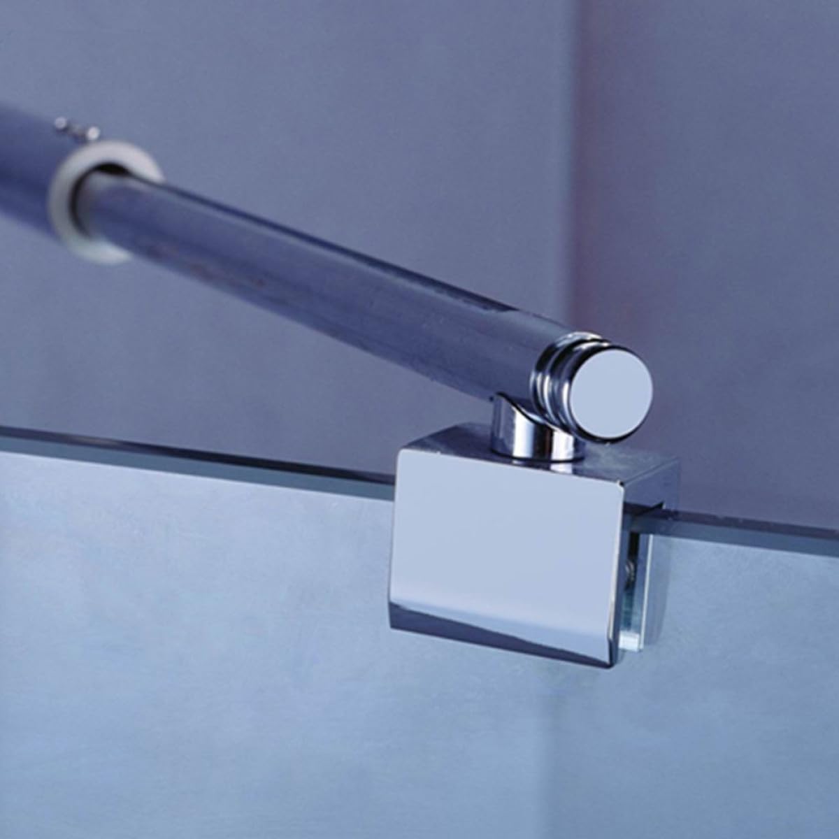 Asta di Supporto Doccia ad Alta Resistenza in Acciaio Inossidabile Argento Sostituzione Staffa Doccia Muro per Vetro 8-12mm per Porta Box Bagno