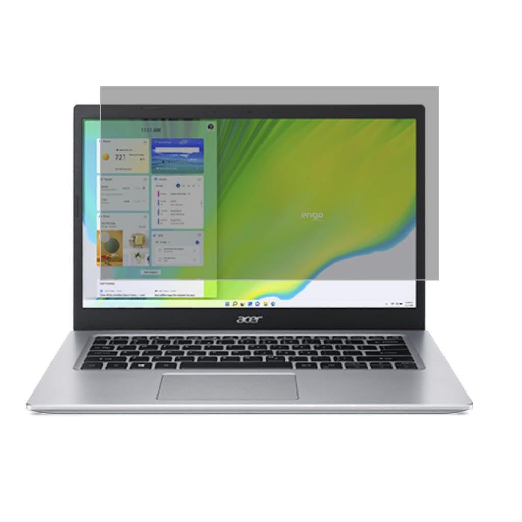 Engo Acer Aspire 5 A514 14 İnç İle Uyumlu Hayalet Ekran Koruyucu Notebook, Yandan Görünmeyen Anti-Spy Gizlilik (Privacy) Laptop Koruması, 9H Temperli Nano Kırılmaz Esnek Cam, Parlama Önleyici 16:9