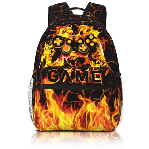 School Backpack For Boys Abstract Gamepad Boys Backpack For Kids Children Teens Elementary Middle School Boy Backpacks Ages 6-18 Video Games Bookbag back pack