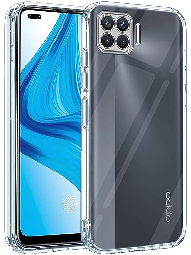 Image of Jkobi Back Cover for Oppo F17 Pro (Silicone Clear Case with Camera Protection | Soft and Flexible | Transparent)