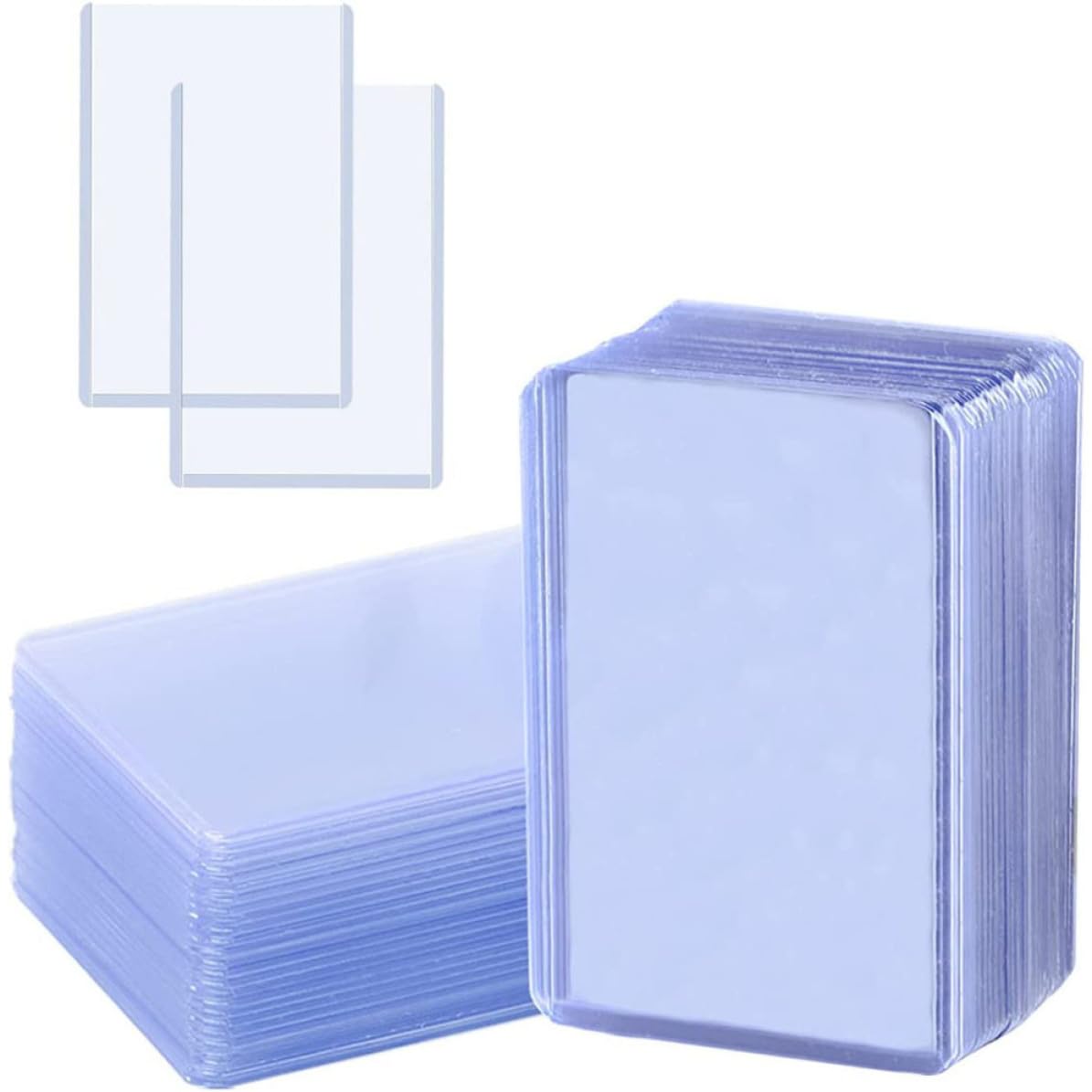 Toddmomy Bustine Protettive Resistenti All'usura e Antigraffio 100 Pezzi per Carte da Gioco in Pvc Blu Custodie Rigide per Protezione Deck Gaming e Collezionabili