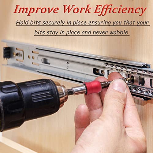 Saipe 3Pcs Drill Bit Extension Set 2.4/6/12Inch Length Quick Release 1/4” Hex Shank Magnetic Screwdriver Drill Bits Holder Bar Chuck Adapter Screw Driver Drill Bit Extender #TOP7