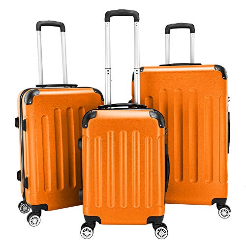 amopacorp 3-in-1 Orange Trolley Case Luggage Set (20