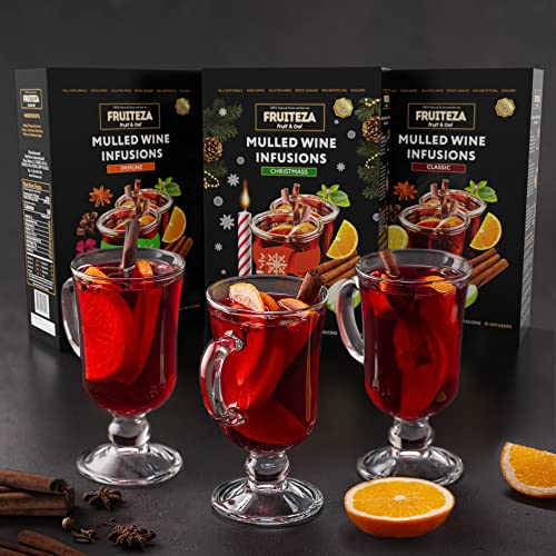 Mulled Wine Kit - Mulling Spices For Wine And Apple Cider 30 Cups - Mulled Wine Spice Gift Box Set Of 10 - Immune System Support Glogg Mulled Drink - Gluhwein Spice Bags Hot Wine Cocktail (Classic) #TOP4