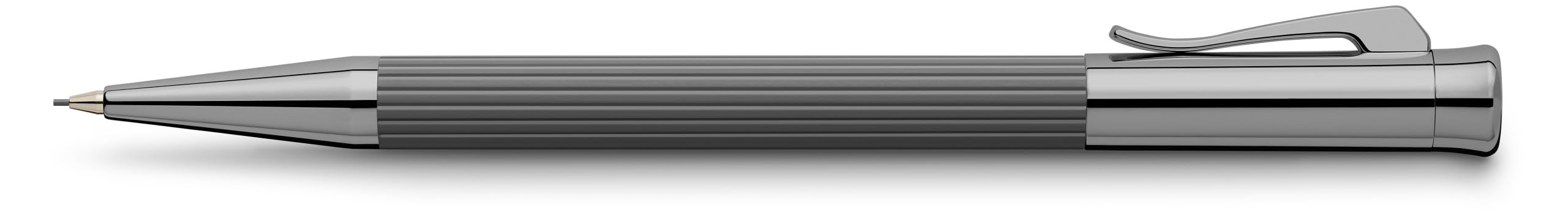 Graf von Faber-Castell - ołówek automatyczny Tamitio Stone Grey, 0,7 mm | Trzonek metalowy z matowym lakierem, z elementami metalowymi pokrytymi rutenem oraz stopniem twardości B