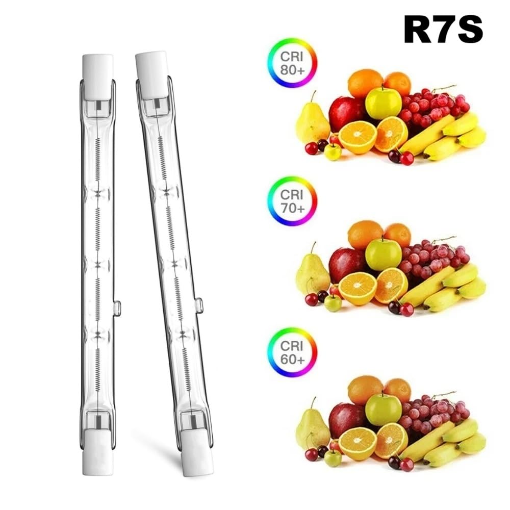 R7S Halogenlampe 118mm 2700K doppelseitig T3 lineare Halogenlampen, dimmbarer J-Typ Flutlicht für Stehlampen, Landschaftsbeleuchtung (400W-10 PC/118mm-230V)