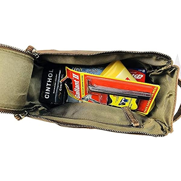 Beauty case da viaggio in vera pelle di bufalo, unisex, Marrone, L 93.x W 5.0 x H 4.0