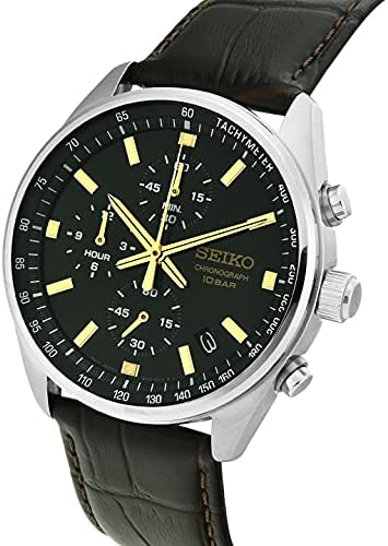 Seiko Orologio Analogico Quarzo Giapponese Uomo con Cinturino in Vera Pelle  SSB385P1 : Amazon.it: Orologi