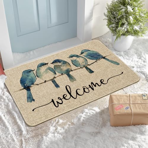 Artoidmoderobinbirdwinterwelcomedoormatsnowflakeschristmashomedecorlowprofileswitchrugdoormatfloormatforindooroutdoor17x29inch  Urban Country Home Decor Artoid mode robin bird winter welcome doormat snowflakes christmas home decor low profile switch rug door mat floor mat for indoor outdoor 17×29 inch  urban country home decor