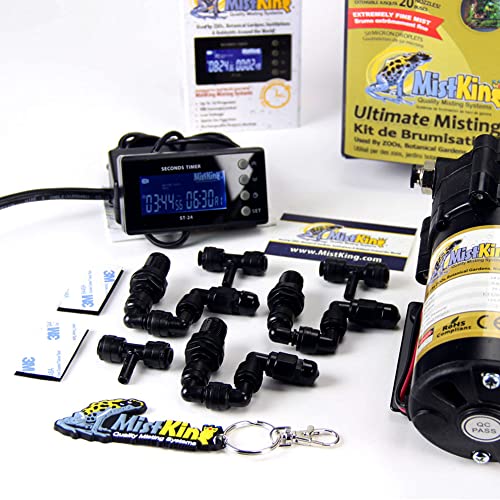 Image of MistKing - Ultimate Misting System, 5th Gen | Used by Zoos, Institutions & Hobbyists | Expandable to 20 Nozzles | Extremely Fine Mist | 50 Micron Droplets | Upgraded Timer & Components |