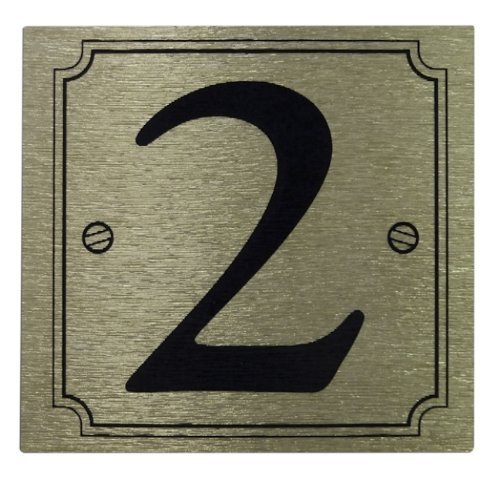 Rowan House or Gate Number '2' - Self Adhesive Black on Gold