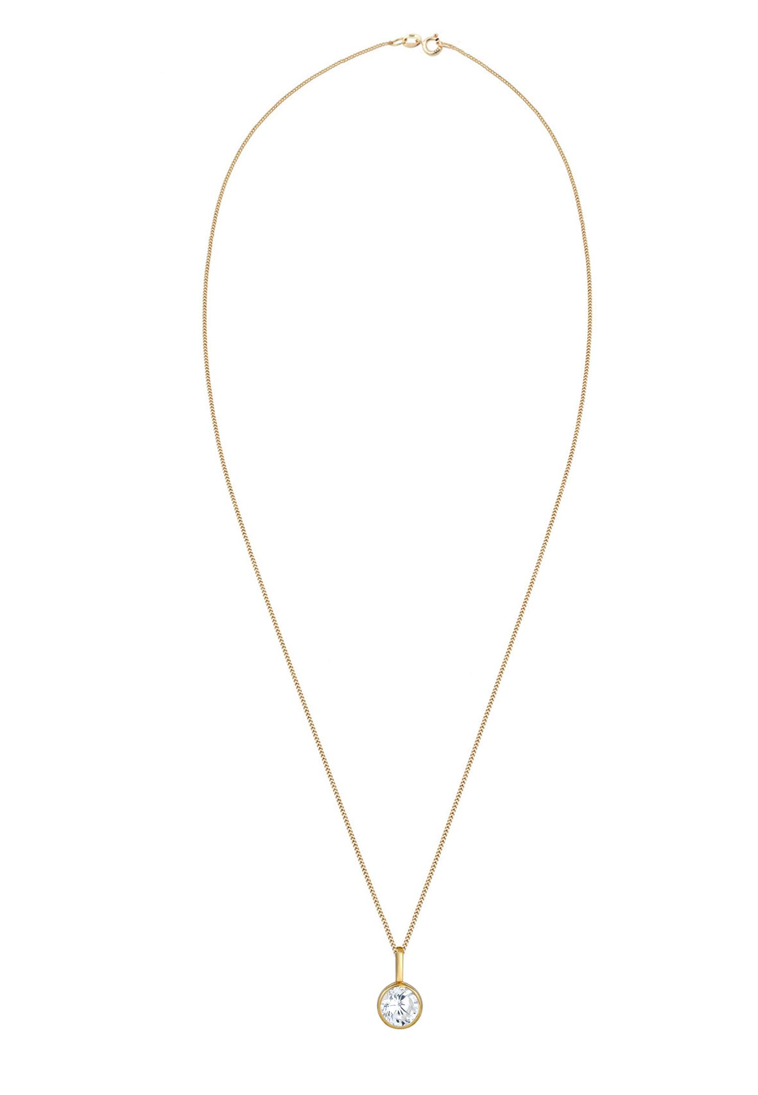 Elli Premium Halskette Damen mit Anhänger Solitär mit Zirkonia Kristalle