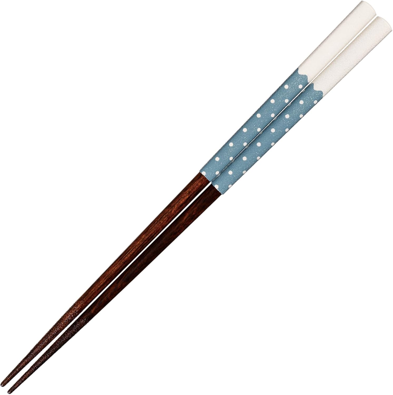 Sunlife H-06713 Chopsticks Dishwasher-Safe, Adult, Long, Cute, 8.9 inches (22.5 cm), Creamy, Natural Wood, Blue, Made in Japan