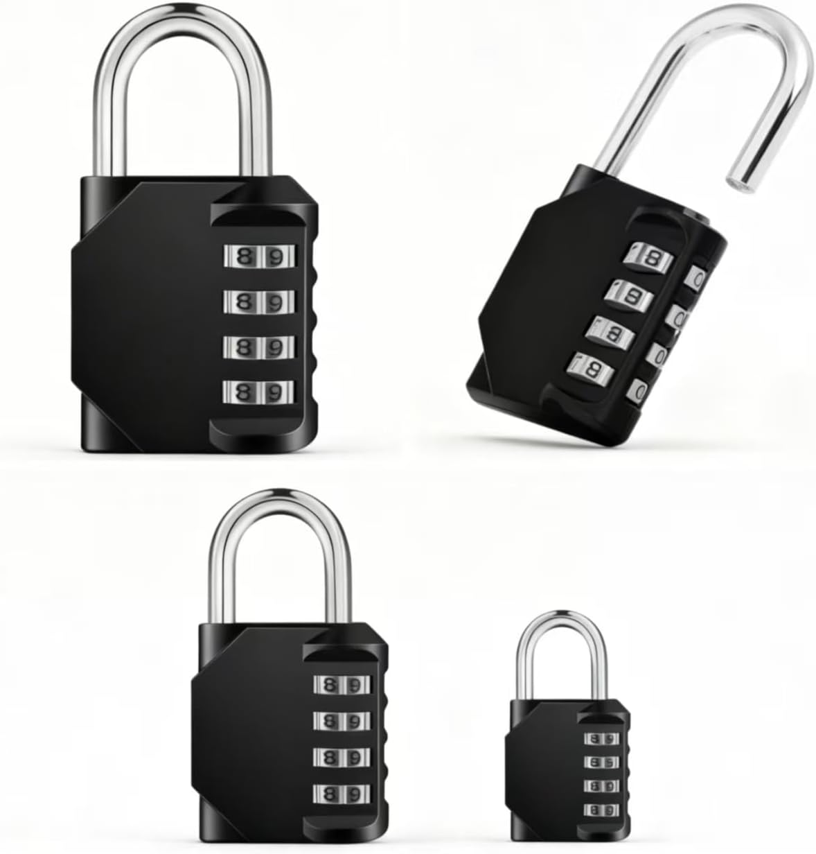 1.6 Inch Long Combination Lock, Resettable 3-Digit Security Lock for Bedroom，Daily Use