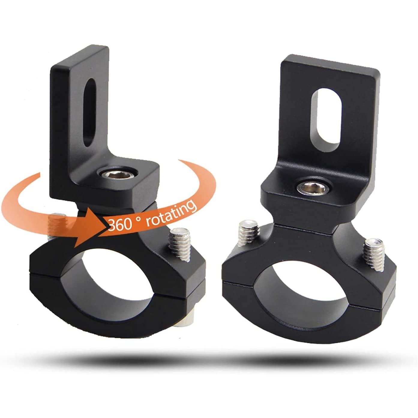 2 Pièces Guidon Universel 22mm Support De Phare De Moto Support De Projecteur Pince De Tube Pour Cafer Racer Chopper Tg80