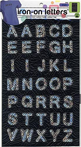 Dritz 2941 Sequin Iron-on Letters, 1-Inch, Silver