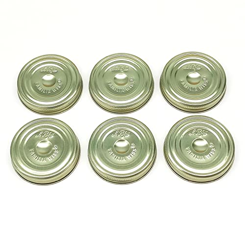 Le Parfait - Sachet de 6 couvercles Familia Wiss - 82mm, Orange