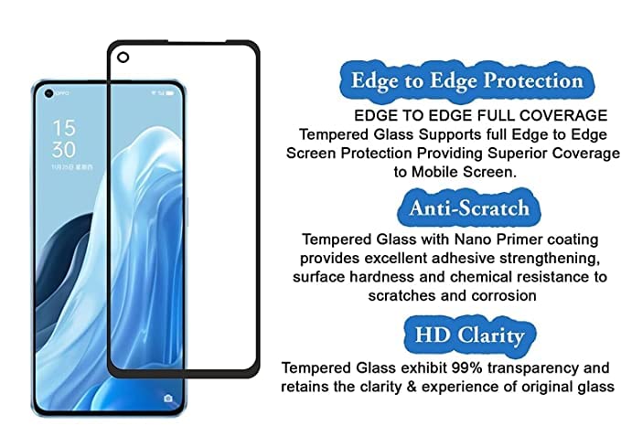 Image of Screen Protector for realme 7i / 8i (Black) Tempered Glass Edge-to-Edge 6D Screen Guard With Installation Kit