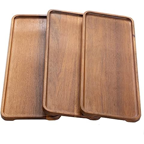 Holztablett Deko Tablett Holz 3 Stück Cover