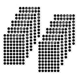 YIKIADA 黒 丸シール 25mm 700枚入り はがせるカラーラベル 10シート 事務用品 オフィス用 ラベルシール