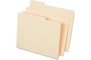 Staples Letter-Size Expandible File Folders with 3 Tabs 50-Count