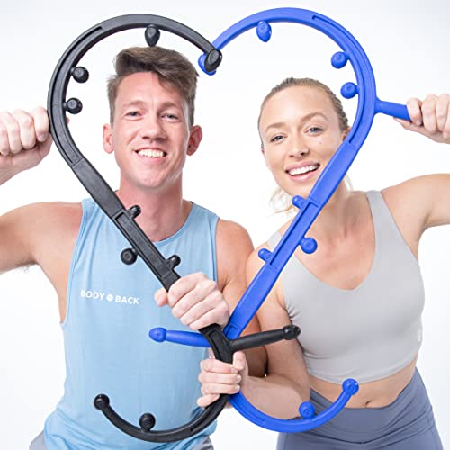 Image of Body Back Buddy Elite Set for Him and Her, Made in USA, Trigger Point Massager, Neck and Back Massager, Manual Self Massager, Massage Stick