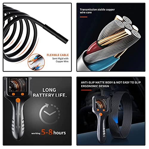 Image of Daxiongmao Borescope, Endoscope Camera with Light, IP67 Waterproof Endoscope, 1080 HD Inspection Camera, Borescope Camera with Light, Snake Camera with 50FT Semi-Rigid Cord, Gadgets for Men(2.4 inch)