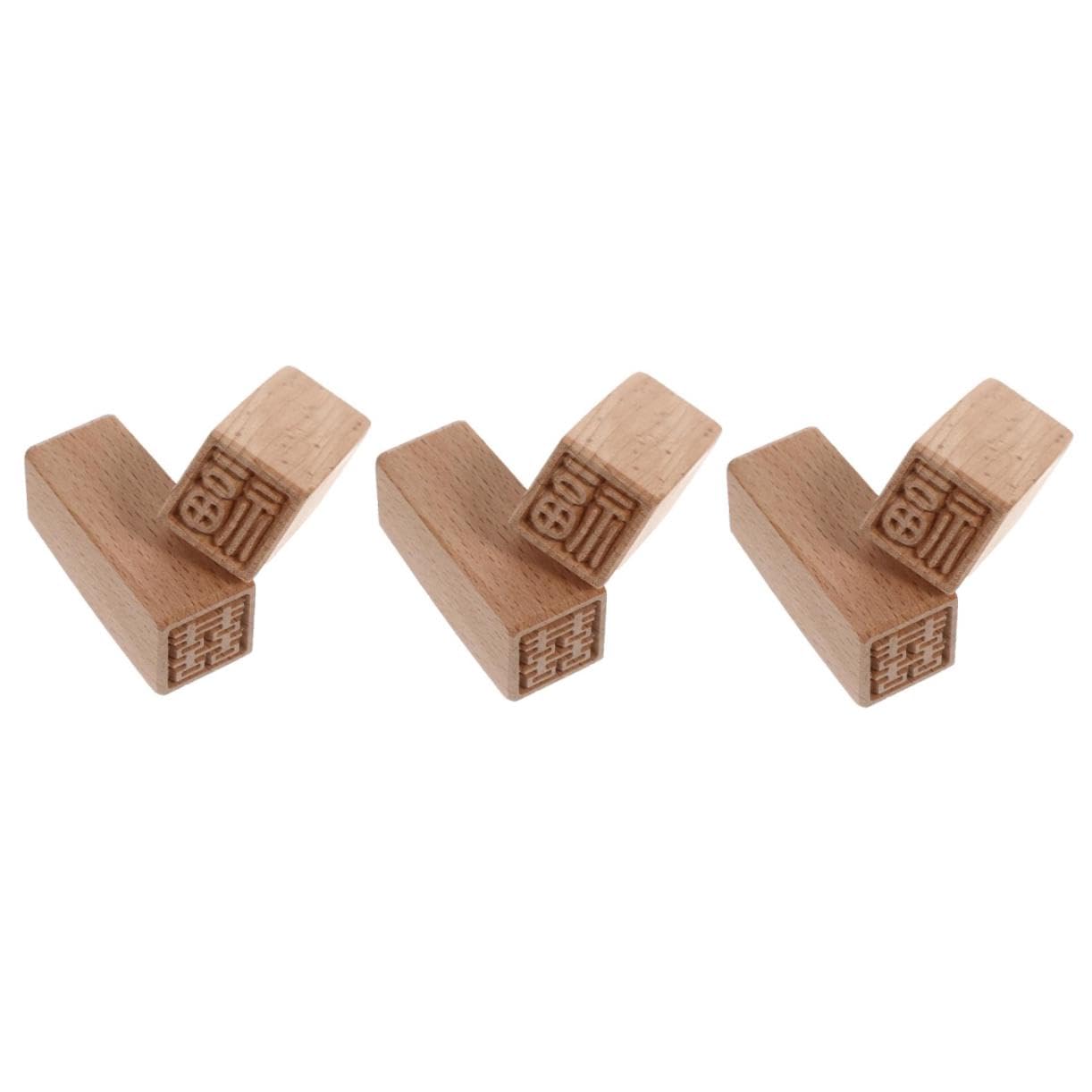 6piezas Sello De Pastel De Madera Patrones Auspiciosos Moldes Para y Postres Para Decorar Tartas y Galletas