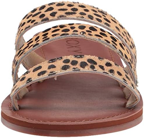 Roxy Women's WYLD Rose Sandal Slide, Cheetah Print 21, 7 | Image 1