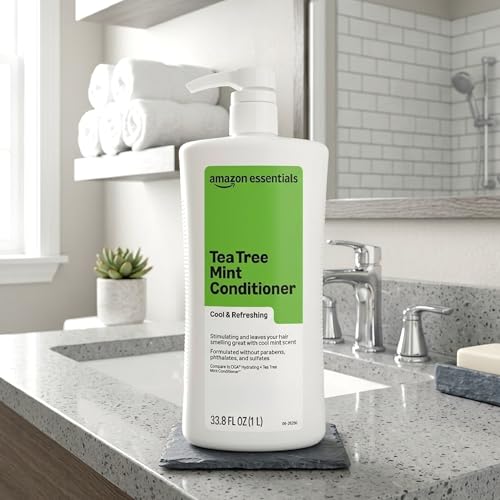 Image of Amazon Essentials Conditioner, Tea Tree Mint, Sulfate-Free Formula, 33.8 Fl Oz, Pack of 1