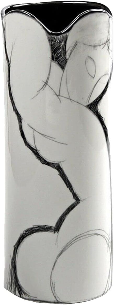 Parastone Modigliani Caryatid Female Nude Drawing Modern Art Ceramic Flower Vase 7.5H