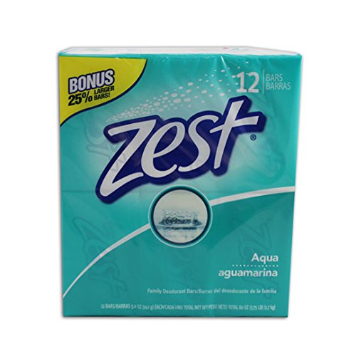 Zest Aqua Bar Soap, 5-Ounce, 12-Count