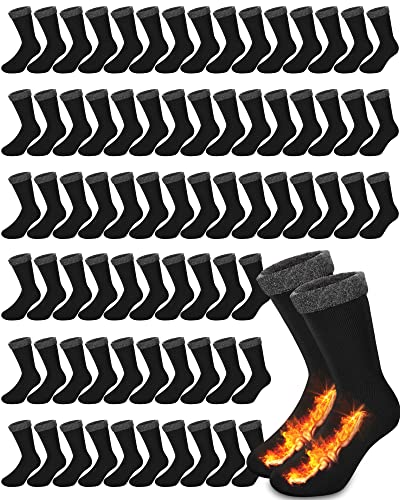 72 Pairs Thermal Socks Bulk Thick Winter Socks Unisex One Size for Men Women Homeless Care Package