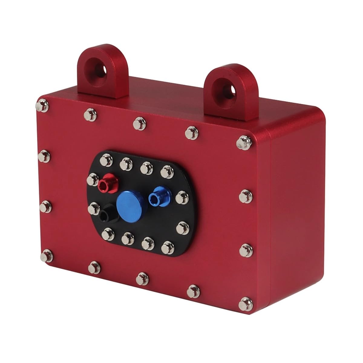 1/10 RC Crawler Receiver Box CNC Aluminum Alloy Scale Fuel Cell Receiver Box for 1/8 1/10 Axial Yeti Rock RC Crawler SCX10 VS4-10 TRX4 (Red)