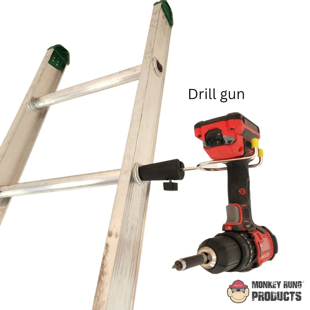 Monkey Grip Manos Libres Innovador Extensión Escalera Accesorios Universal Soporte de Herramientas Perfecto para Cubos de Pintura, Bolsas de Herramientas, Herramientas Eléctricas y Más