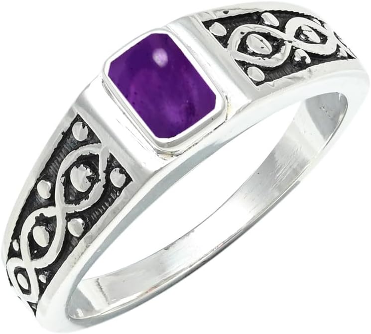 Gemstone Ring Band Men & Women All Size Gift Item 925 Sterling Silver Handmade Jewelry JSR-1222AA