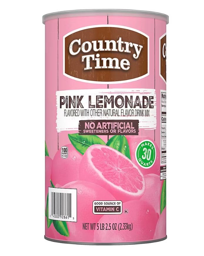 Country Time Powdered Pink Lemonade Drink Mix, Makes 35 Quats, 82.5oz