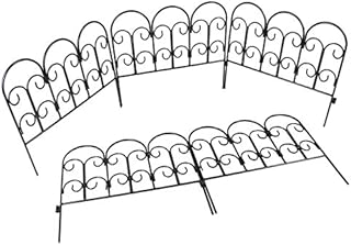 Woodside Decorative Garden Border Lawn Edging Steel Fence 5 Pack