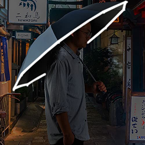 Kaikea Reverse Folding Umbrella Windproof,Inverted Umbrella Automatic Open And Close Large Compact Travel Umbrella With Reflective Stripe,Windproof Rainproof Sunproof #TOP3