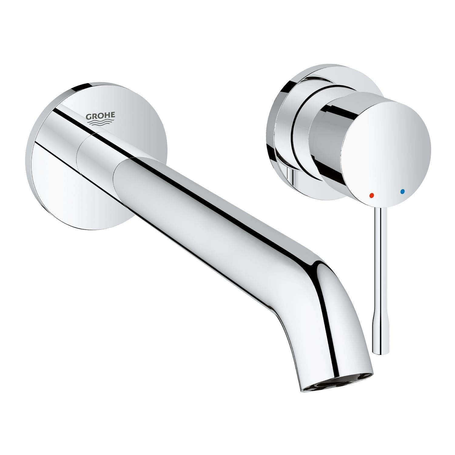 Grohe Essence - Grifo de lavabo con sistema de montaje en pared, kit para montaje final, cuerpo empotrado no incluido, tamaño L (Ref. 19967001)