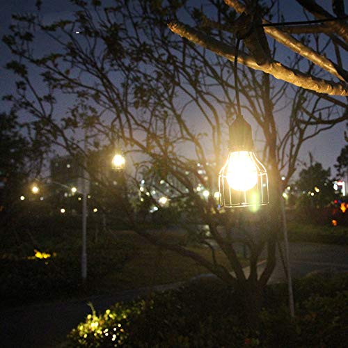 Leeofty Energia Solar Powered Pingente de Luz E27 Ao Ar Livre Lâmpada Sensível À Luz IP65 Resistênci