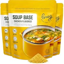 Pereg Chicken Flavored Soup Base, 12 oz 3 Pack | Vegan, Gluten-Free, No MSG | All-Natural Dry Broth Mix for Soups, Stews, Grains & Cooking | Kosher including Passover