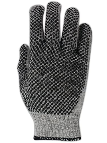 Magid G823Cpr Gray Shadow G823Pr Ambidextrous Pvc Dotted Knit Gloves, Men's (Fits ), Natural , Ladies (Fits Medium) (Pack Of 12) #TOP1