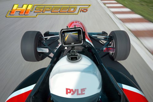 Image of Hi Speed Sports Action Camera - HD 1080P Mini Camcorder w / 12 MP Cam, 2.4 inch Touch Screen USB SD Card HDMI, Battery - Waterproof Case, USB cable, Wireless Remote Control, Mount - Pyle PSCHD60BK (Black)