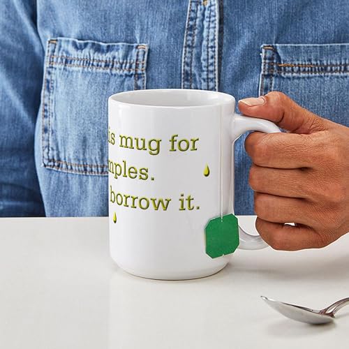 Taza de cerámica Café 15 oz blanca con diseño divertido miniatura 6