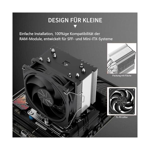 Thermalright Assassin X 90 SE V2 - Enfriador de aire para CPU con 4 tubos de calor de 6 mm, 92 mm TL-P9 PWM, tecnología AGHP 4, para AMD:AM4 AM5/Intel 1700/1150/1151/1200 PC Mini Tower - Image 5