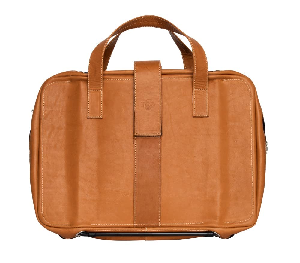 R-GO TOOLS - ERGONOMIC ACCESSORI VIVA torba na laptopa 15,6 cala brązowa – pełna skóra szarpana brązowa