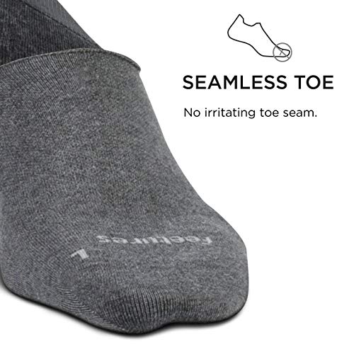 Image of Feetures Everyday Light Cushion Invisible Sock for Men - Anti-Slip Sock Liner with Targeted Compression - (1 Pair)