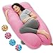 Wndy's Dream Oreiller de Grossesse en Forme de U Oreiller de Couchage Bodypillow Oreiller de Grossesse Oreiller de Couchage latéral (140x78cm, 2.8kg)