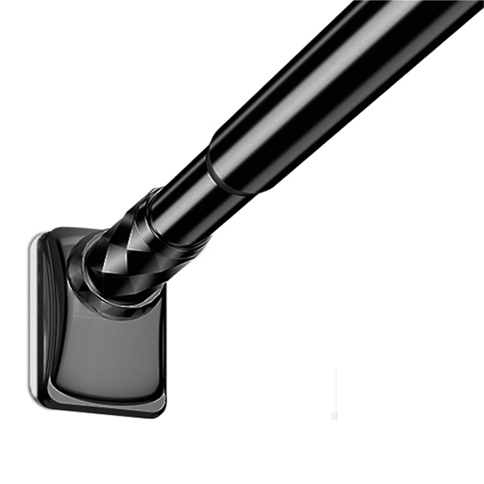 Telescopic Shower Curtain Rod, No Drill Tension 33mm Diameter Pole for Bathroom(Black,70-120cm)